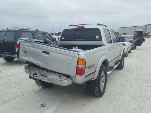 5TEGN92N23Z242211 - 2003 TOYOTA TACOMA DOU SILVER photo 4