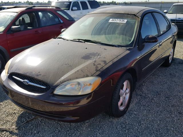 1FAFP55S2YA103123 - 2000 FORD TAURUS SES BROWN photo 2