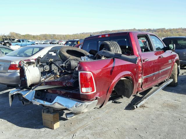 1C6RR7NT9GS411282 - 2016 RAM 1500 LARAM MAROON photo 4