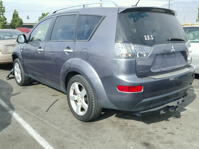 JA4MT41X87Z002428 - 2007 MITSUBISHI OUTLANDER GRAY photo 3