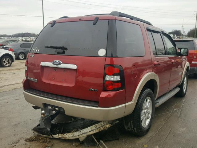 1FMEU74E08UB22267 - 2008 FORD EXPLORER E MAROON photo 4