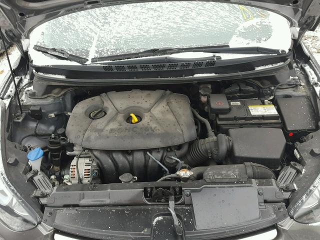 5NPDH4AE7EH484903 - 2014 HYUNDAI ELANTRA SE GRAY photo 7