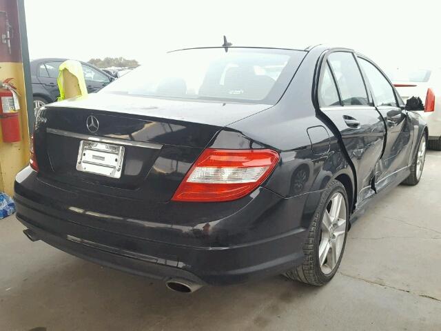 WDDGF5EB3BA473513 - 2011 MERCEDES-BENZ C 300 BLACK photo 4