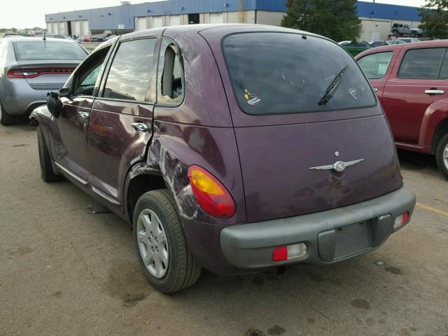 3C4FY4BB61T300137 - 2001 CHRYSLER PT CRUISER PURPLE photo 3