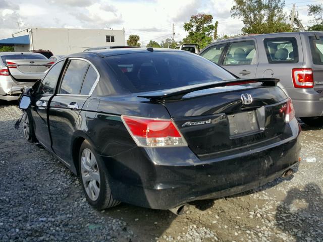 1HGCP36878A064437 - 2008 HONDA ACCORD EXL BLACK photo 3