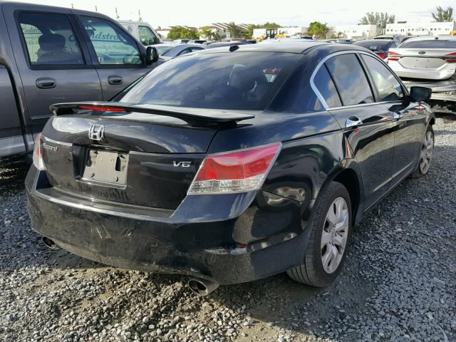 1HGCP36878A064437 - 2008 HONDA ACCORD EXL BLACK photo 4