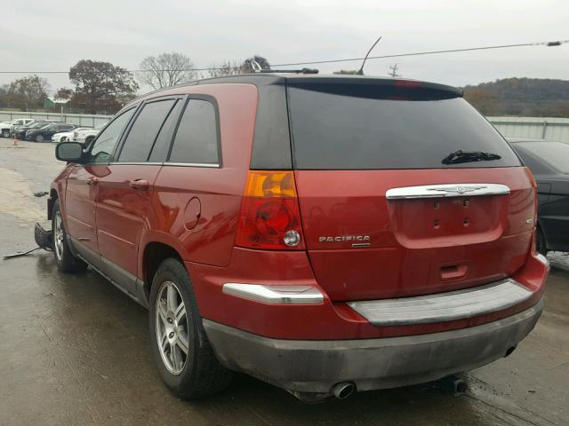 2A8GM68XX7R162007 - 2007 CHRYSLER PACIFICA T MAROON photo 3