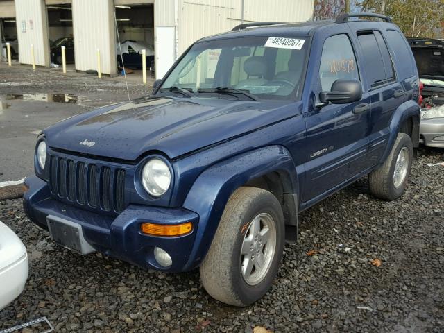 1J4GL58K92W286675 - 2002 JEEP LIBERTY LI BLUE photo 2