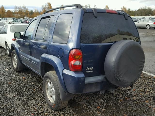 1J4GL58K92W286675 - 2002 JEEP LIBERTY LI BLUE photo 3