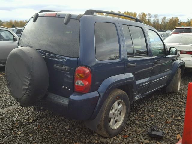 1J4GL58K92W286675 - 2002 JEEP LIBERTY LI BLUE photo 4