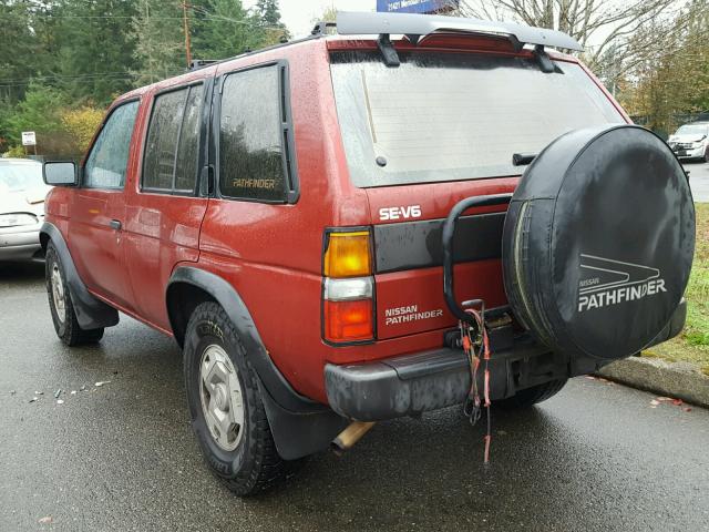 JN8HD17YXSW001850 - 1995 NISSAN PATHFINDER RED photo 3