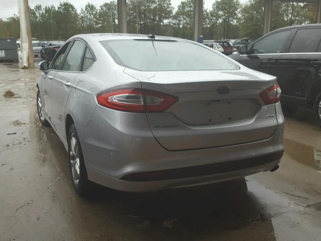 3FA6P0H78FR138181 - 2015 FORD FUSION SE SILVER photo 3