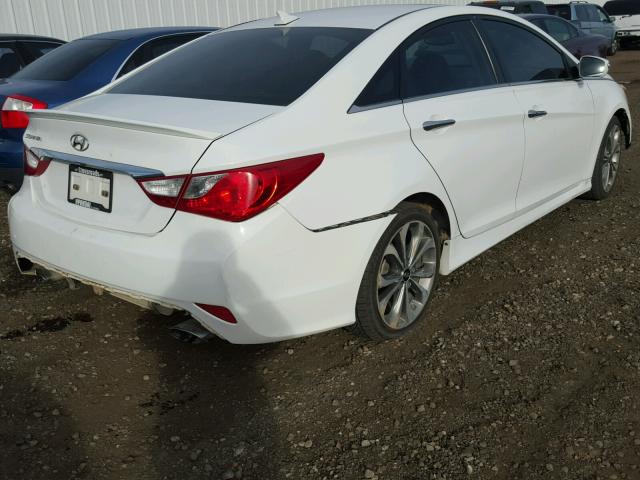 5NPEC4AC3EH843004 - 2014 HYUNDAI SONATA SE WHITE photo 4