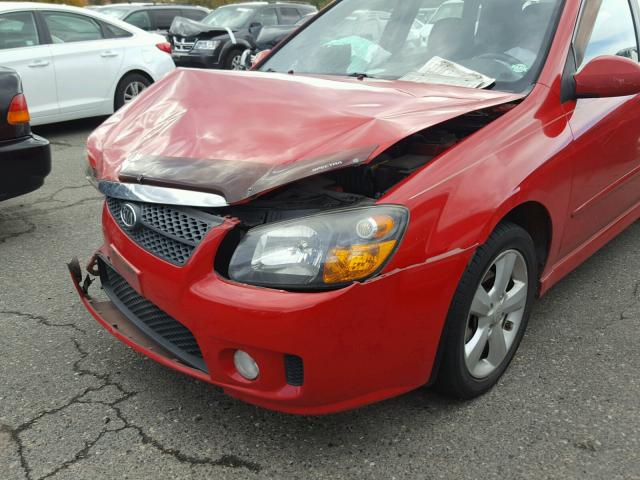 KNAFE161885010224 - 2008 KIA SPECTRA5 5 RED photo 10