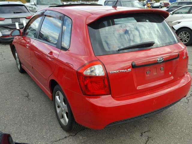 KNAFE161885010224 - 2008 KIA SPECTRA5 5 RED photo 3