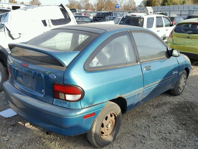 KNJLT07H0S6155984 - 1995 FORD ASPIRE SE GREEN photo 4