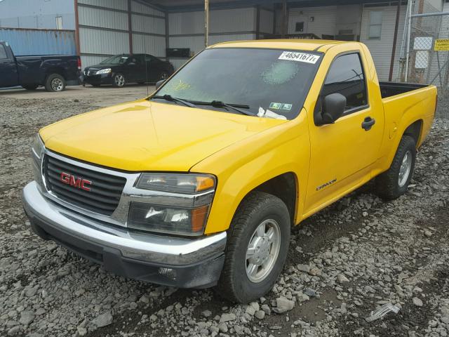 1GTCS148558275014 - 2005 GMC CANYON YELLOW photo 2