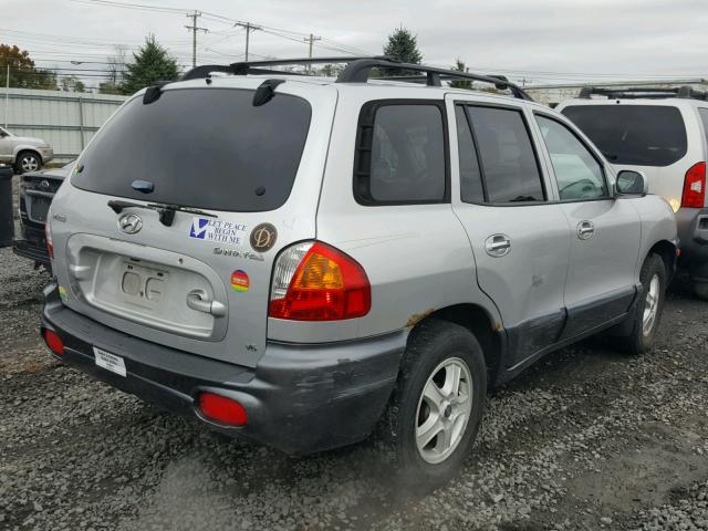 KM8SC13D92U152158 - 2002 HYUNDAI SANTA FE G SILVER photo 4