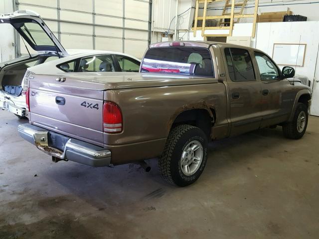 1B7GG2AN7YS636088 - 2000 DODGE DAKOTA QUA TAN photo 4