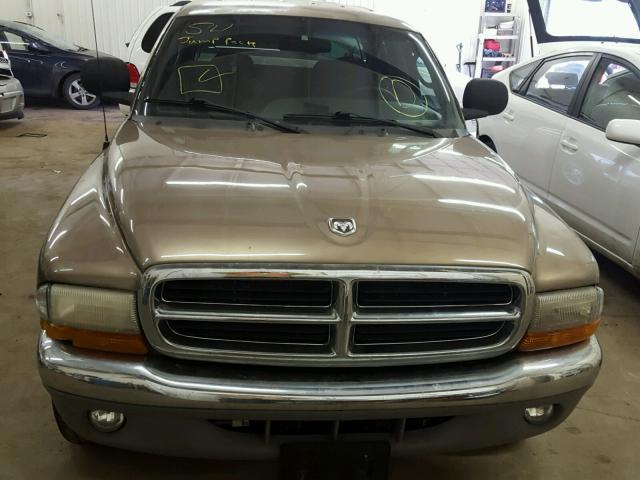 1B7GG2AN7YS636088 - 2000 DODGE DAKOTA QUA TAN photo 9