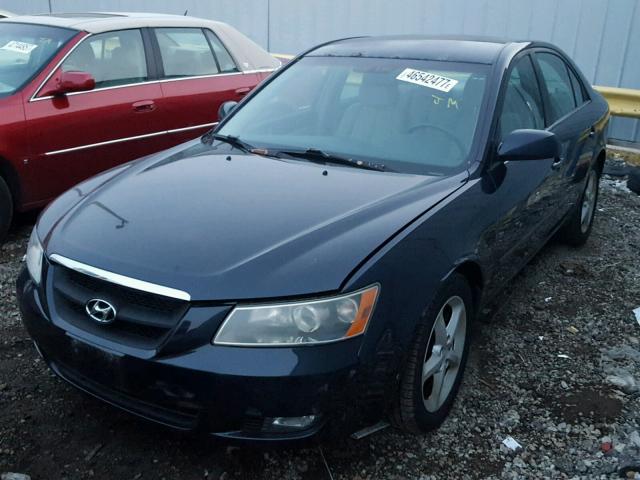 5NPEU46F17H225697 - 2007 HYUNDAI SONATA SE BLUE photo 2