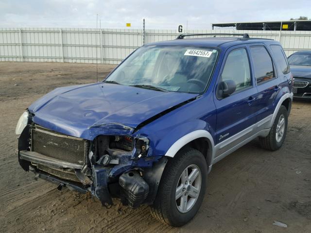 1FMYU95H46KB01464 - 2006 FORD ESCAPE HEV BLUE photo 2