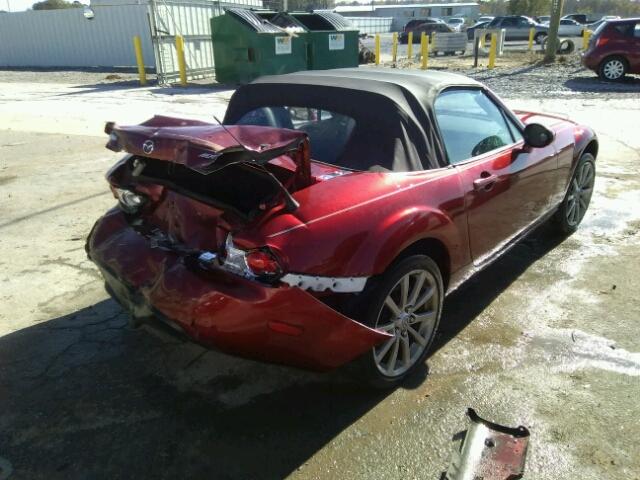 JM1NC25F980144339 - 2008 MAZDA MX-5 MIATA RED photo 4