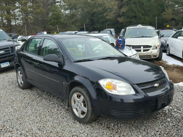 1G1AK55F877118736 - 2007 CHEVROLET COBALT BLACK photo 1