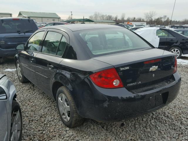 1G1AK55F877118736 - 2007 CHEVROLET COBALT BLACK photo 3