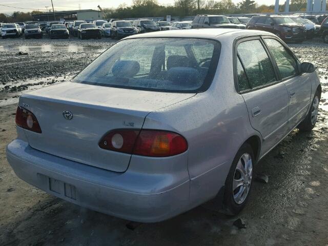 2T1BR12E22C566702 - 2002 TOYOTA COROLLA SILVER photo 4