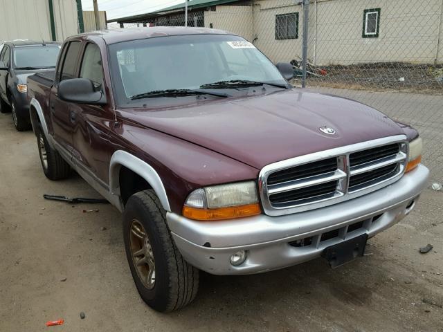 1D7HG48N63S103346 - 2003 DODGE DAKOTA MAROON photo 1