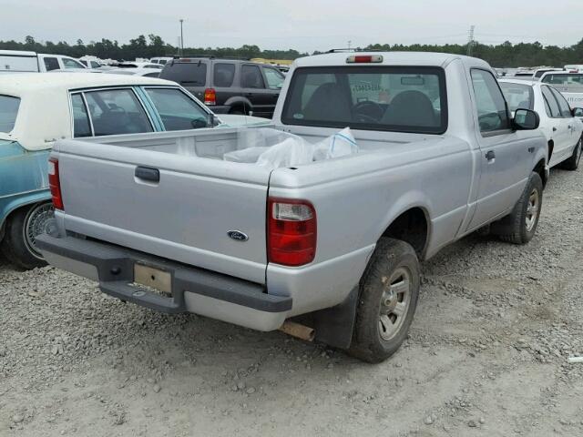 1FTYR10U21PB00465 - 2001 FORD RANGER SILVER photo 4