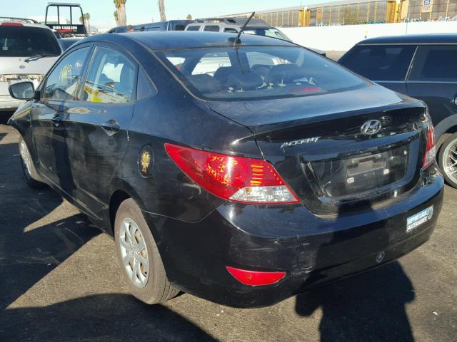 KMHCT4AE5DU462215 - 2013 HYUNDAI ACCENT GLS BLACK photo 3