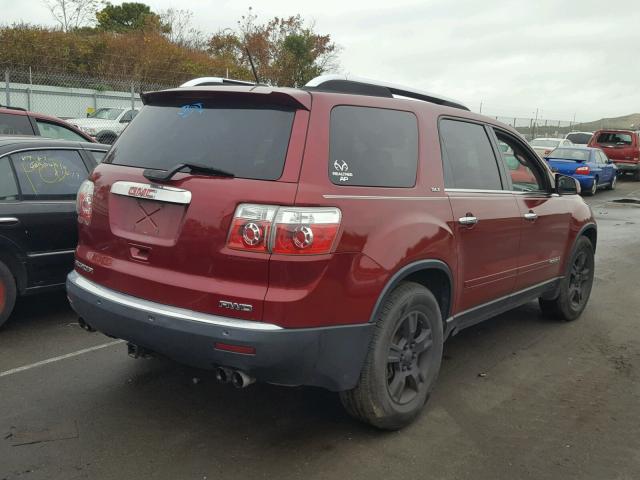 1GKEV23768J265169 - 2008 GMC ACADIA RED photo 4