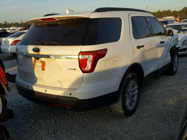 1FM5K8B82GGA12892 - 2016 FORD EXPLORER WHITE photo 4