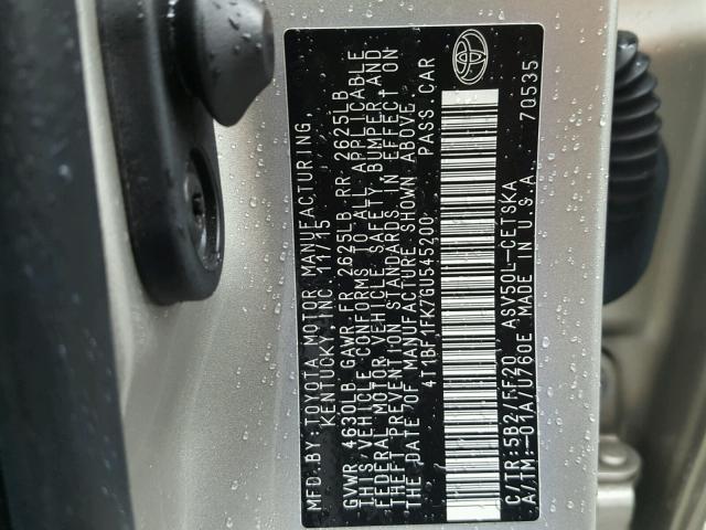 4T1BF1FK7GU545200 - 2016 TOYOTA CAMRY LE 灰色 照片 10