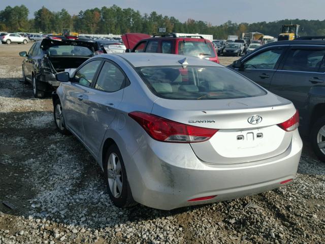 KMHDH4AE5DU519843 - 2013 HYUNDAI ELANTRA GL SILVER photo 3