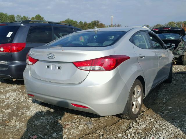 KMHDH4AE5DU519843 - 2013 HYUNDAI ELANTRA GL SILVER photo 4