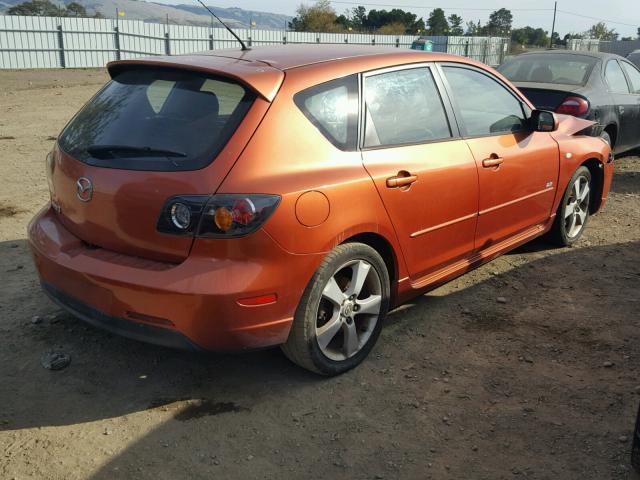 JM1BK343X51309176 - 2005 MAZDA 3 HATCHBAC ORANGE photo 4