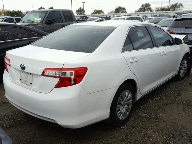 4T1BD1FK4CU030560 - 2012 TOYOTA CAMRY HYBR WHITE photo 4