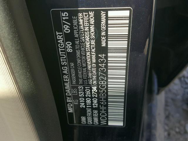 WDDHF6HB5GB273434 - 2016 MERCEDES-BENZ E 400 4MAT BLUE photo 10