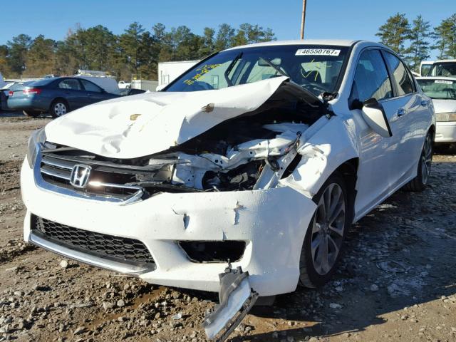 1HGCR2F56DA176828 - 2013 HONDA ACCORD SPO WHITE photo 2