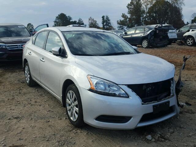 3N1AB7AP6EL658146 - 2014 NISSAN SENTRA S SILVER photo 1