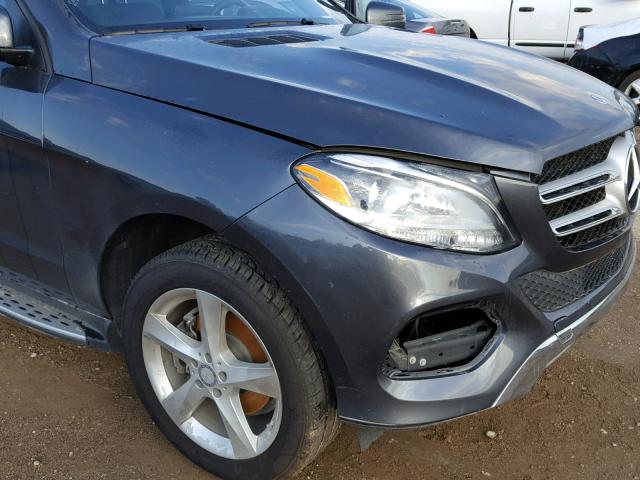 4JGDA5HB1GA726533 - 2016 MERCEDES-BENZ GLE 350 4M GRAY photo 9