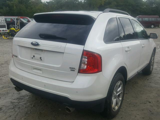 2FMDK4JC5DBB81057 - 2013 FORD EDGE SEL WHITE photo 4