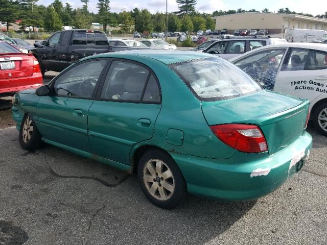 KNADC123416033889 - 2001 KIA RIO GREEN photo 3