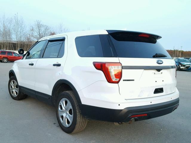 1FM5K8AR6GGB64703 - 2016 FORD EXPLORER WHITE photo 3