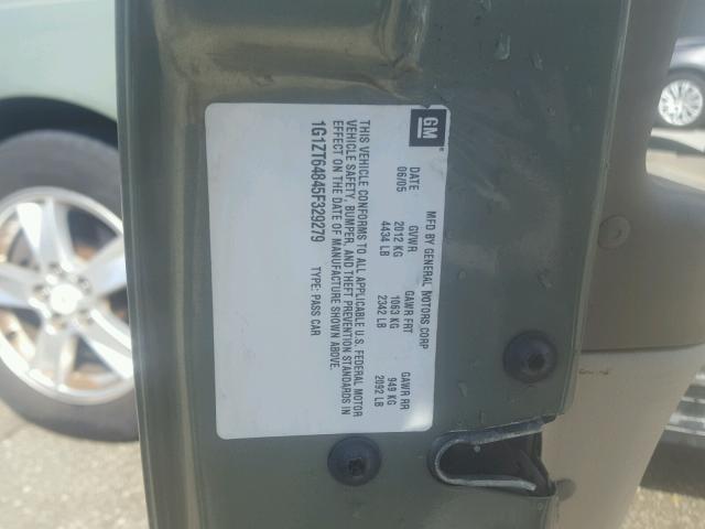 1G1ZT64845F329279 - 2005 CHEVROLET MALIBU MAX 绿色 照片 10