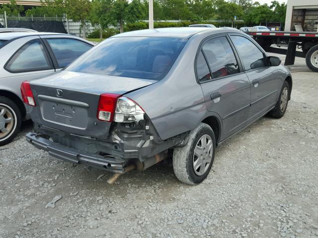 1HGES16385L005087 - 2005 HONDA CIVIC DX V GRAY photo 4