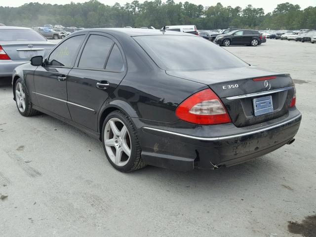 WDBUF56X39B389573 - 2009 MERCEDES-BENZ E BLACK photo 3